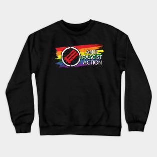 Vintage LGBT Pride Antifascist Action Gift Crewneck Sweatshirt